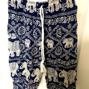 Elephant pants Thailand blue